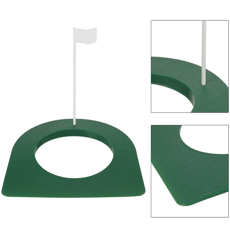 1 Set Golf Putting Cup Indoor with Flag Swing Training Aid Hole All Direction for Home Office Men Women
