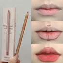 Matte Lipliner Wood Pencil Waterproof Velvet Brown Red Lip Contour Pen Lip Liner Lipstick Lasting Non-stick High Pigment 12Color
