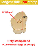 Custom Logo Branding Iron Heating Stamp Personalized Hot Brass for Bakery Cake Bread Burger Wood DIY Gift Electric Stamping Mold