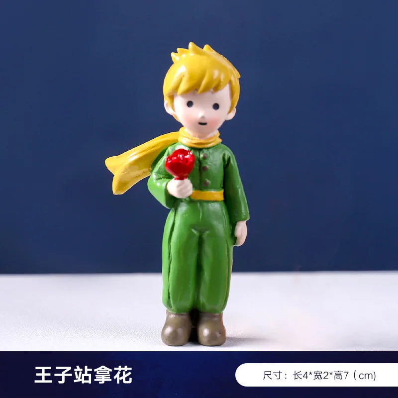 Creative Little Prince Rose Small Fox Modern Home Desk Small Ornaments Children's Birthday Christmas Gift Ornaments Decoration