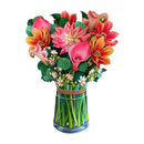 Mothers Day 3D Pop Up Flower Greeting Card Creative Birthday Invitation Card Permanent Bouquet Greeting Card for Birthday Easter