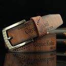 Casual Leather Belt Fashion Vintage Cowboy Pin Buckle Waistband Business Belts Men's Belt