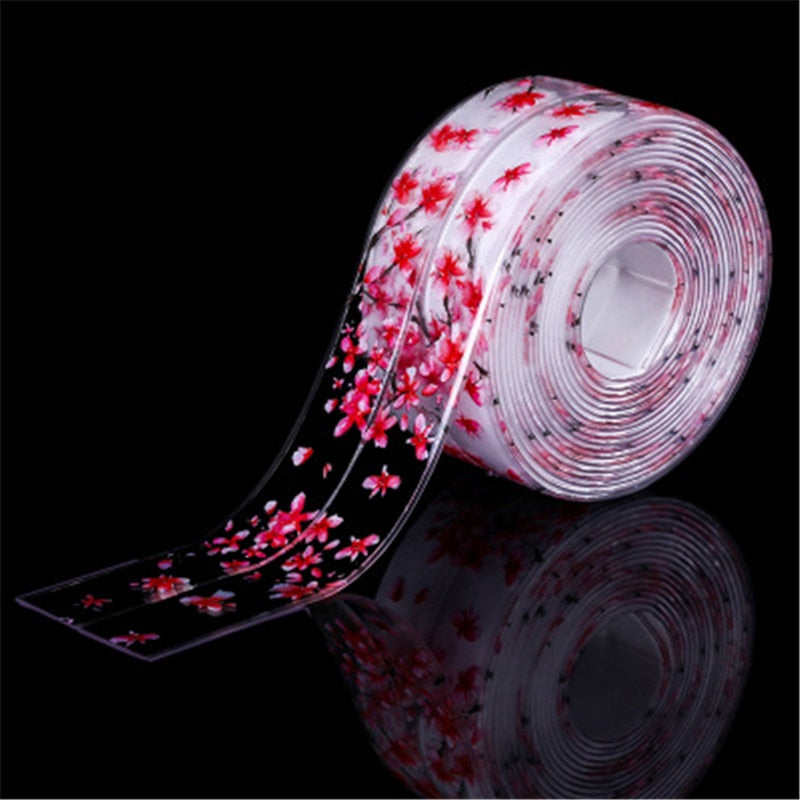 3.2Mx3.8CM Waterproof Bathroom Sink Sealing Strip Tape PVC Self Adhesive Mold Proof Wall Stickers for Kitchen Stove Toilet Gap