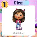 New Gabby Dollhouse Cats Birthday Party Decoration Balloon Pink Cartoon Tableware Backdrop Baby Shower Kids Girls Party Supplies