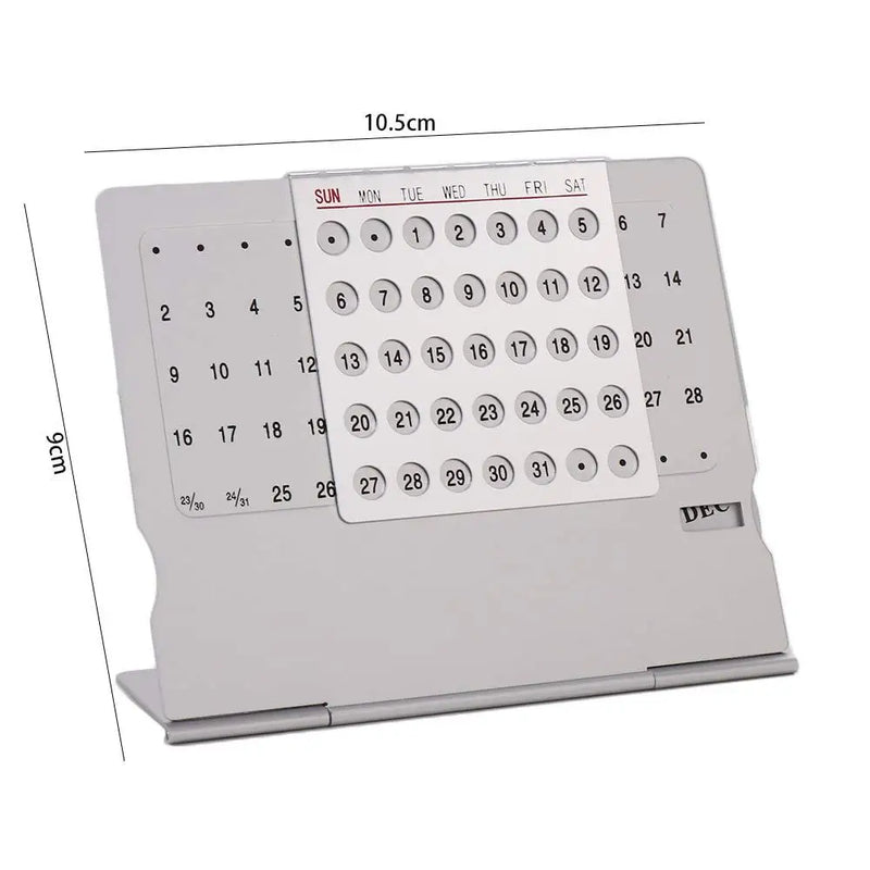 Gift Super Unique Desk Decor English Aluminum Alloy For Home Metal Calendar Perpetual Calendar Calendar 100 Years Calendar