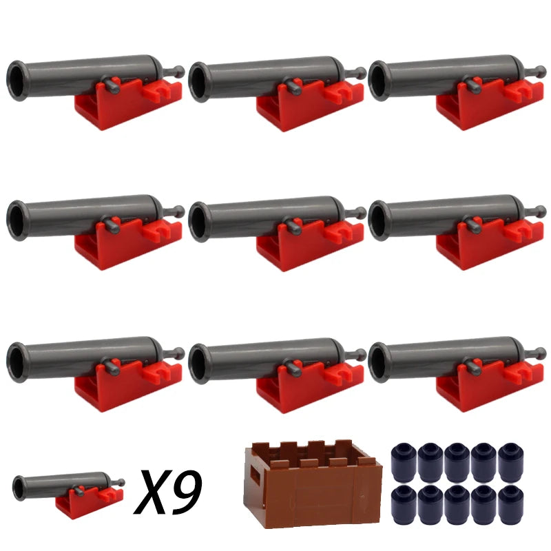 Military MOC Sentry Building Block Soldier Sandbag Fence Cannon Shell Barbed Wire Weapon Rack Training Field Watchtower Toy K018