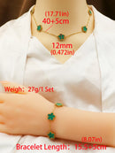 Fashion Luxury Five Leaf Flower Pendant Bracelet Earrings Jewelry Necklace For Women Gift Trendy Stainless Steel Clover Jewelry