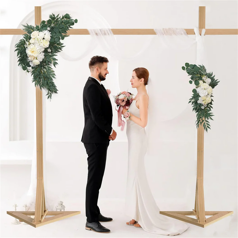10x10ft Wooden Wedding Arch Backdrop Stand for Party Anniversary Bridal