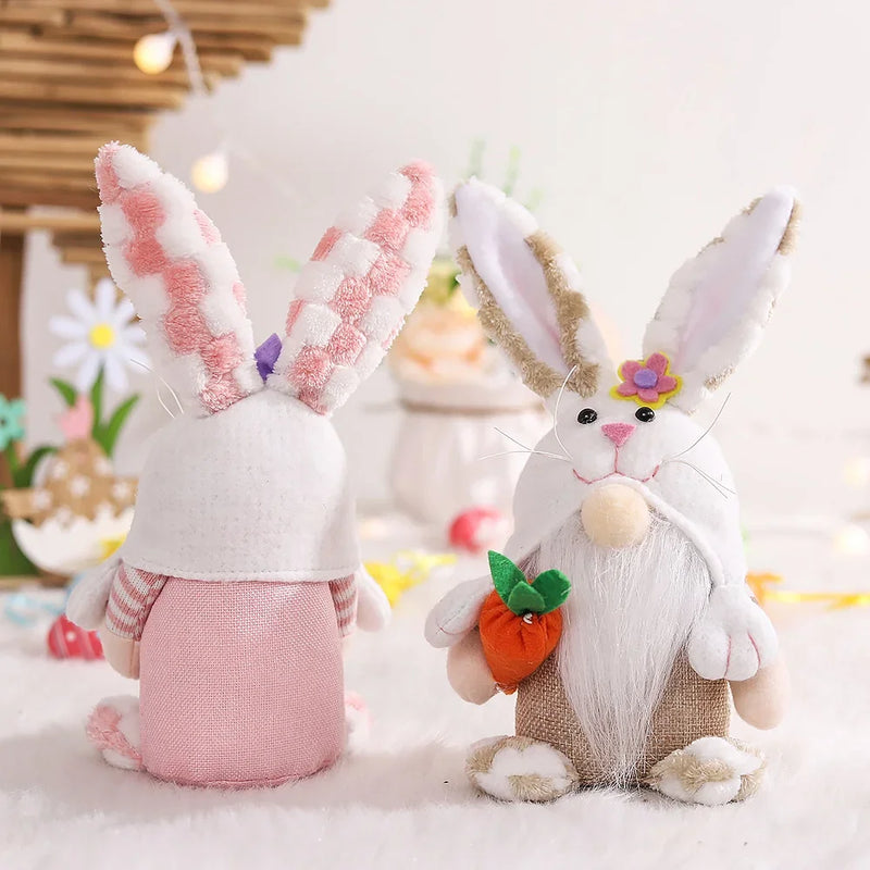 Easter Faceless Gnome Rabbit Doll Cartoon Home Easter Ornament Bunny Doll Easter Party Gifts
