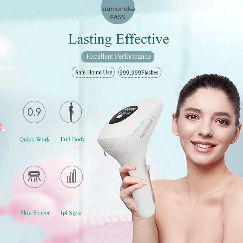 Professional Women Laser Hair Removal IPL Epilator Female Pulsed Light Electric Depilatory Device For Facial Body Bikini