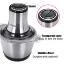 800W 3L Household Small Electric Meat Grinder 2 Speeds Stainless Steel Electric Chopper Automatic Mincing Machine Food Processor
