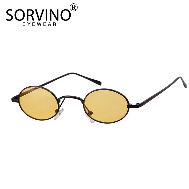 SORVINO Skinny Steampunk Oval Sunglasses 2020 Women Vintage Small Steam Punk Goggles Designer Gold Tiny Sun Glasses Shades SN229