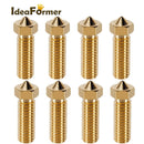 8pcs 3D Printer Parts Volcano Nozzle Brass Stainless Steel 0.4 0.6 0.8 1.0 1.2mm M6 Heatblock Nozzle Sidewinder Genius Anycubic