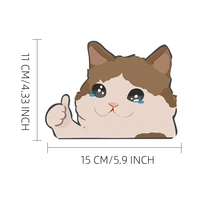 Cartoon animation cat car personality reflective car stickers rear windscreen cover scratches decorative stickers accessories