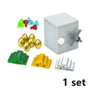 City Treasure Gold Silver Diamond Safe Box Building Blocks Jewel Dollars Cash Coin Brick Compatible Figures Accessories Kids Toy