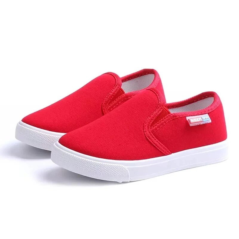 JGSHOWKITO Fashion Unisex Kids Canvas Shoes For Boys Girls Children's Casual Sneakers Soft Breathable Boys Flats All-Match 27-38