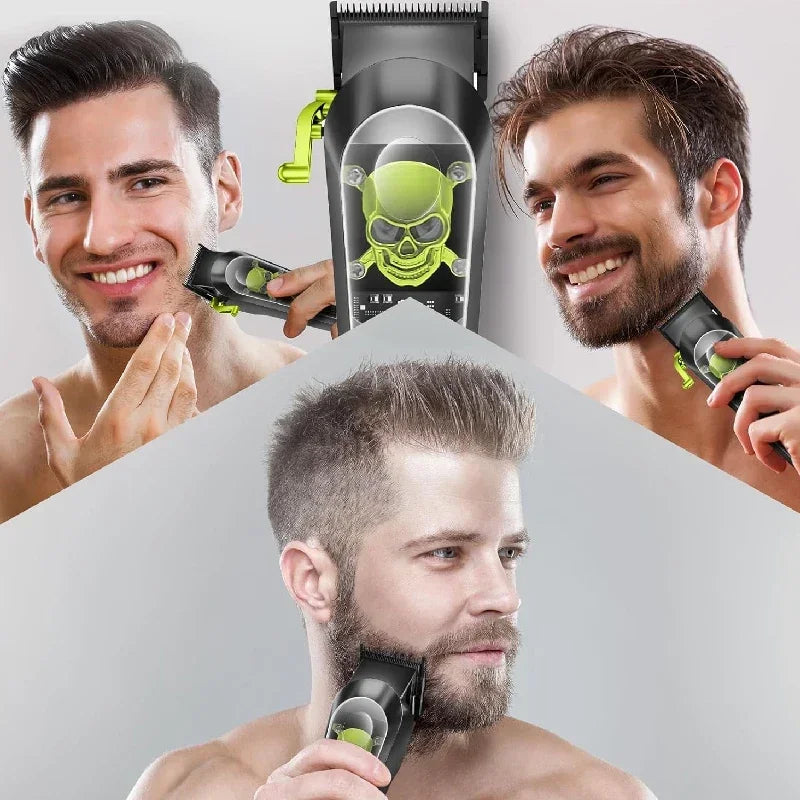 New WMARK NG-130 Patented Design Wireless Charging Hair Clipper Professional Barber Tools Type-C Interface Hair Cutter with Base