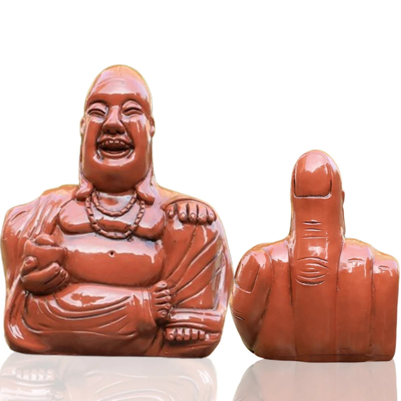 1/3/5PCS Decorative Ornaments Chinese Feng Shui Luckies Middle Finger Smiling Maitreya Buddha Statue Resin Crafts Ornaments