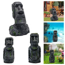 Aquarium Moai Statues Easter Island Head Ornaments Statues Fish Tank Landscaping Decor Home Tabletop Terrarium Aquascaping
