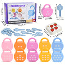 10 Set  Apple Locks Keys Cards Matching Toys Kids Educational Learning Matching Counting Homeschool Math Toy Gift for 3+ Child