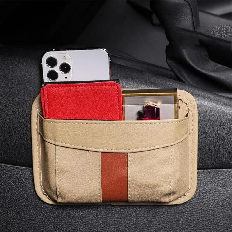 Pu Leather Car Storage Bag Multifunctional Small bags Car Interior Organizer for Phone Key Card Small Stuff Storage