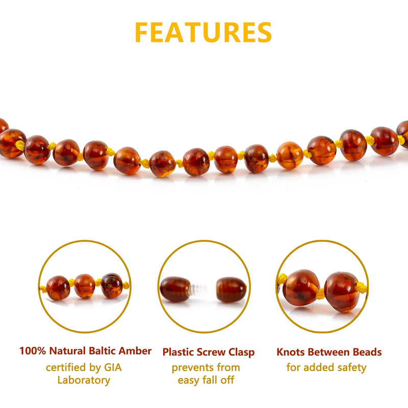 Amber Teething Bracelet/Anklet - No invoice, no price, no logo - 4 Sizes - 4 Colors