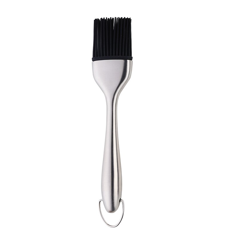 1/2Pc Stainless Steel Oil Brush Silicone Handle BBQ Basting Brush Butter Bake-ware Bread Kitchen Utensils Oil Brush for Grilling