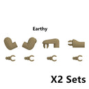 MOC Military Building Blocks Soldiers Figures Special Accessories Squatting Posture Arm Hand Kit Bricks Toys For Kid Gifts O020