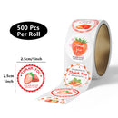 100-500pcs Strawberry Thank You Stickers Stationery Stickers Festival Birthday Party Gift Decorations Handmade Sticker
