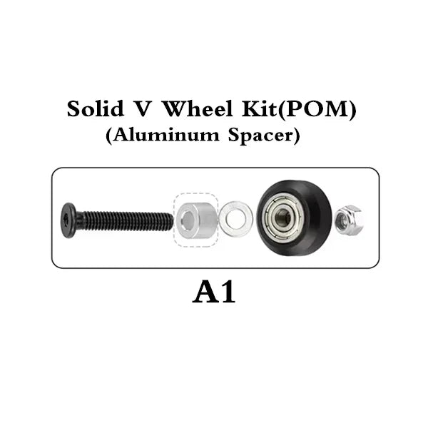10Sets/Lot Openbuilds Strong Dual Mini Solid V Wheel Kit for V-Slot Linear Rails 3D Printer CNC Engraver Camera Silder