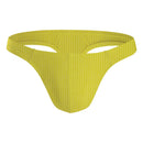 11  SolidColor Male's Briefs Bikini Style Cotton Pit Cloth Single Layer Crotch Simple Men's Underwear (Thong)