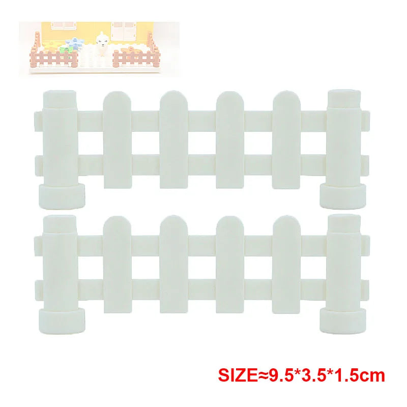 Large Building Block Assembly Accessories DIY Roof Wall Guardrail House City Farm Playground Series Set Gift Toys for Children