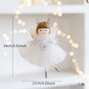 New Christmas Mouse Doll Pendant Girl Ballet Angel Christmas Tree Pendant Plush Hanging Xmas Decoration Charms New Year Gifts