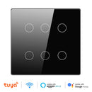 Tuya Smart WiFi Light Switch 4x4 Brazil Light Wall Switches Touch Panel 4/6 Gang Wireless Control for Alexa Google Home 100-250V