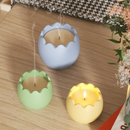 Nicole Bunny-Topped Easter Egg Candle Jar Silicone Molds for Concrete Handmade Jesmonite Easter Candle Vessel Making Mould