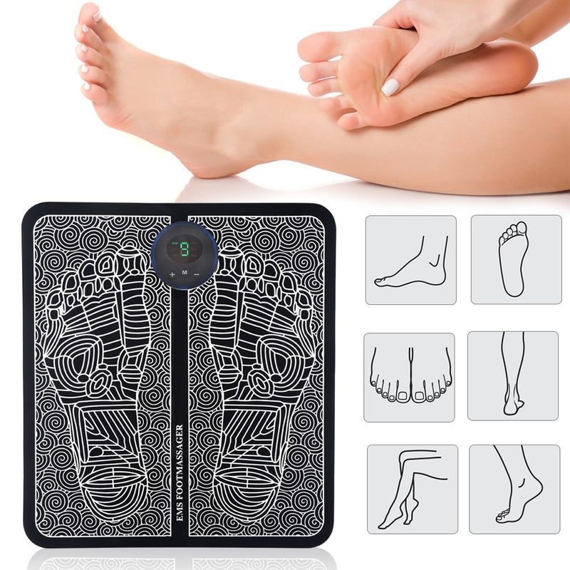 Wholesale EMS Physiotherapy Foot Massage Multi-directional Electric Muscle Stimulator Contraction Promote Blood Circulation USB