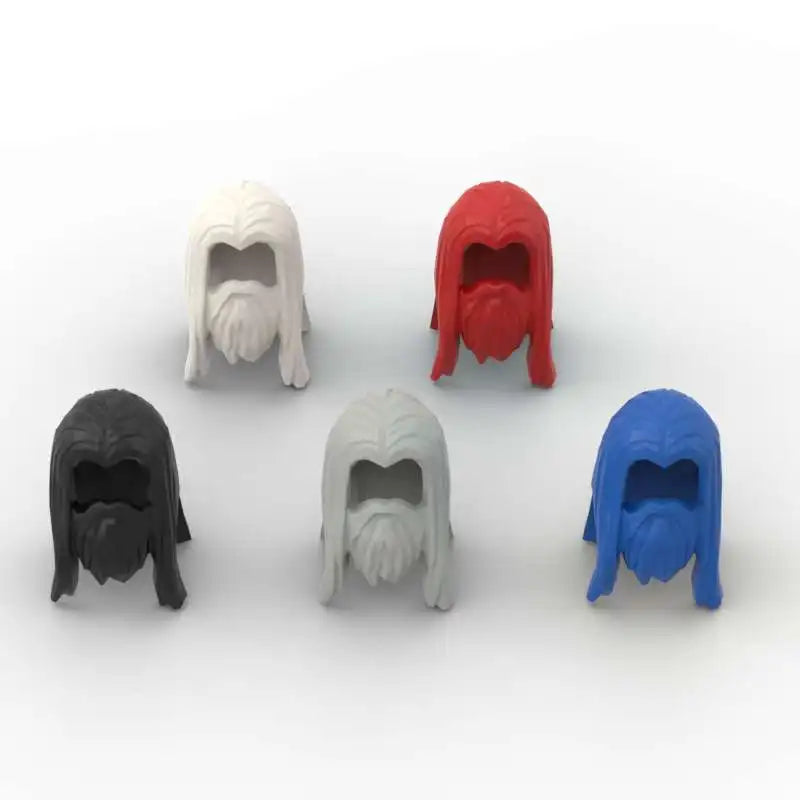 MOC 10PCS Hair Long Straight 13768 Beard Building Blocks Kit Wig Body Wear Compatible Particle Toys Children Kid Birthday Gifts