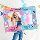 1Pcs Of Gender Revealing Pink Blue Footprints For Men And Women,Shower Party Photography Props Paper Frame