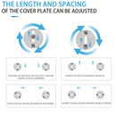 Toilet Seat Lid Toilet Seat Cover Soft Close White Toilet Seat Wc Quiet-Close Lid Easy Cleaning Quick Release,Anti Slam