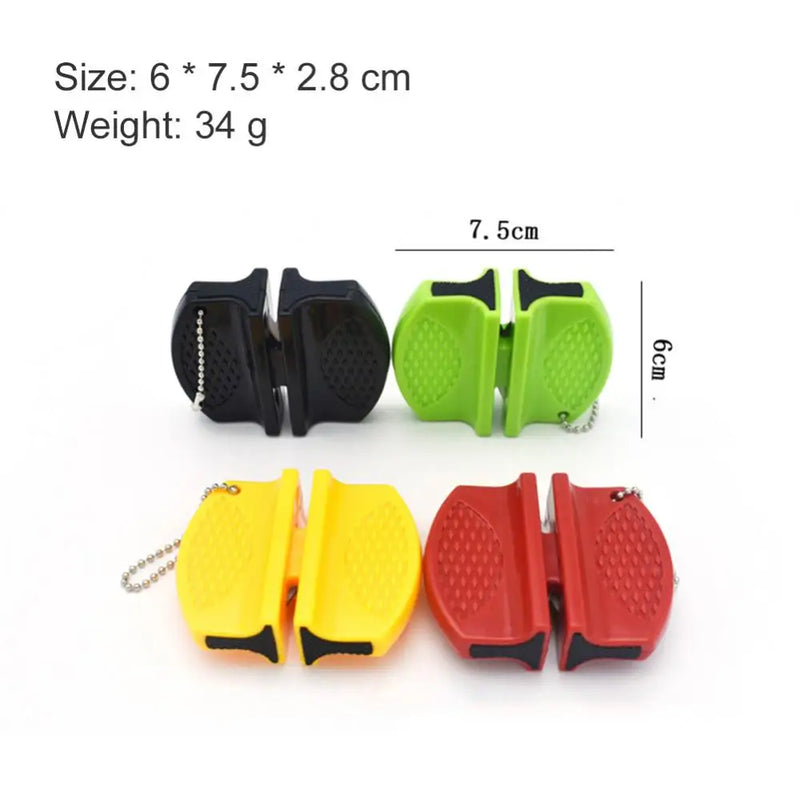 1pcs Knife Sharpener Mini Ceramic Rod Knife Whetstone Sharpener Portable Butterfly Type Camping Pocket Sharpening Knives Stone