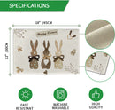 2024 Easter Rabbit Table Runner Linen Bunny Dining Table Cloth Placemat Spring Holiday Happy Easter Decoration For Home Kitchen