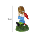 Cute Creative Naughty Gnome Dwarf Garden Decor Statue Old Man Fairy Ornament Easter Dumbbell Weightlifting Gnome Sculpture