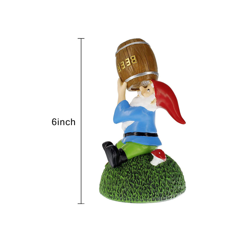 Cute Creative Naughty Gnome Dwarf Garden Decor Statue Old Man Fairy Ornament Easter Dumbbell Weightlifting Gnome Sculpture