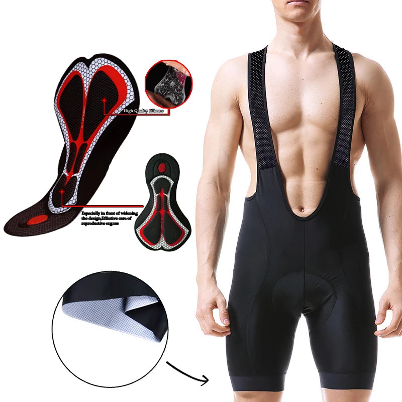 X-TIGER Men's Cycling Jersey Set Road Bike Jersey Zipper Pocket Bib Shorts Reflective Quick-Dry Breathable Biking Clothing Set