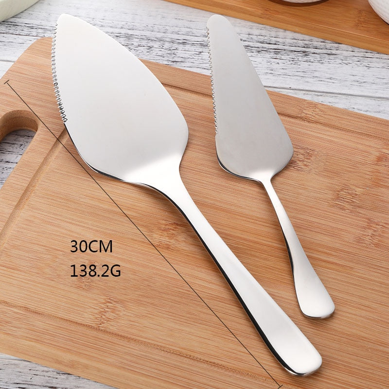 Stainless Steel Cake Shovel Serving Knife and Cake Fork Set Baking Tool for Pie Pizza Server Kitchenware Baking &amp; Pastry Spatula