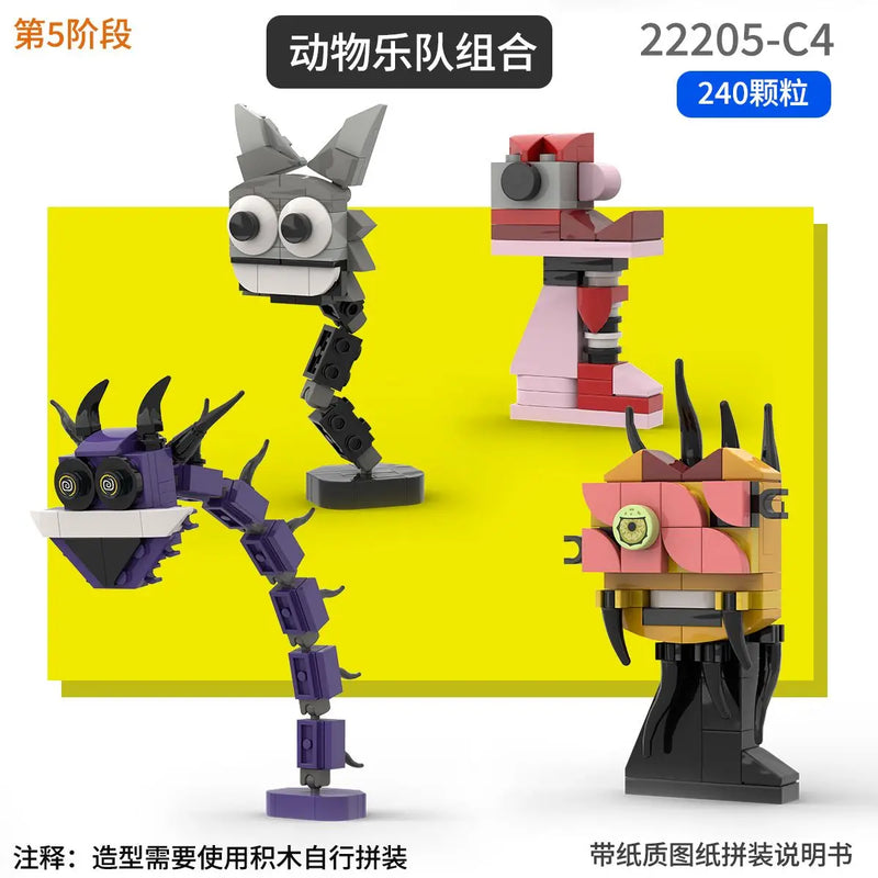 Sprunki Blocks Toys Sprunki Incredibox Building Blocks Model Children's Educational Oren Wenda Building Block Toys for Kids Gift