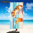 30*60inch Ultra-Soft Beach Towel with Summer Beach Fun Hamster Cocktail Towel