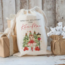 Personalised Custom Christmas Sack Boy Girl Xmas Toy Santa Stocking Nutcracker Soldier Ballet Dancer Holiday Present Gift Bag