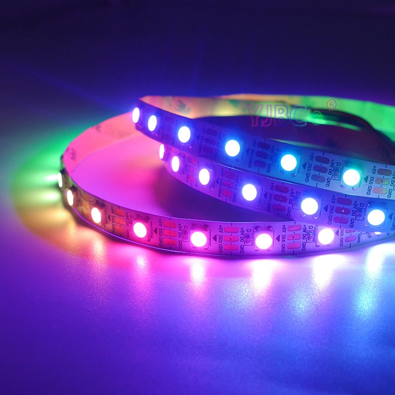 WS2812B Smart pixel led strip light;1m/2m/3m/5m WS2812 IC;30/60/144 pixels/leds/m;IP30/IP65/IP67,DC5V full color lamp tape