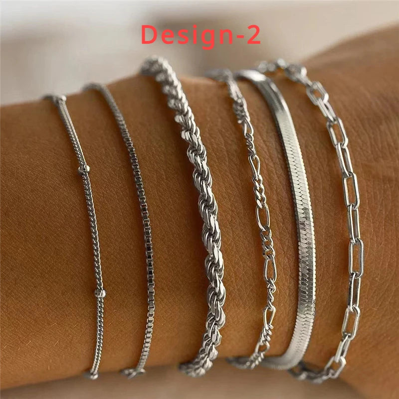 14K Gold Plated Stainless Steel WATERPROOF Layering Bracelet for Women Teen Girls, Dainty Summer Beach Boho Beaded Bracelet Set